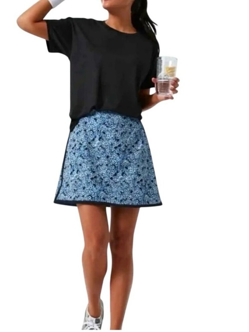 Tuckernuck Tnuck Sport Hydrangea 16 Inch Piped Skirt Small NWT XS